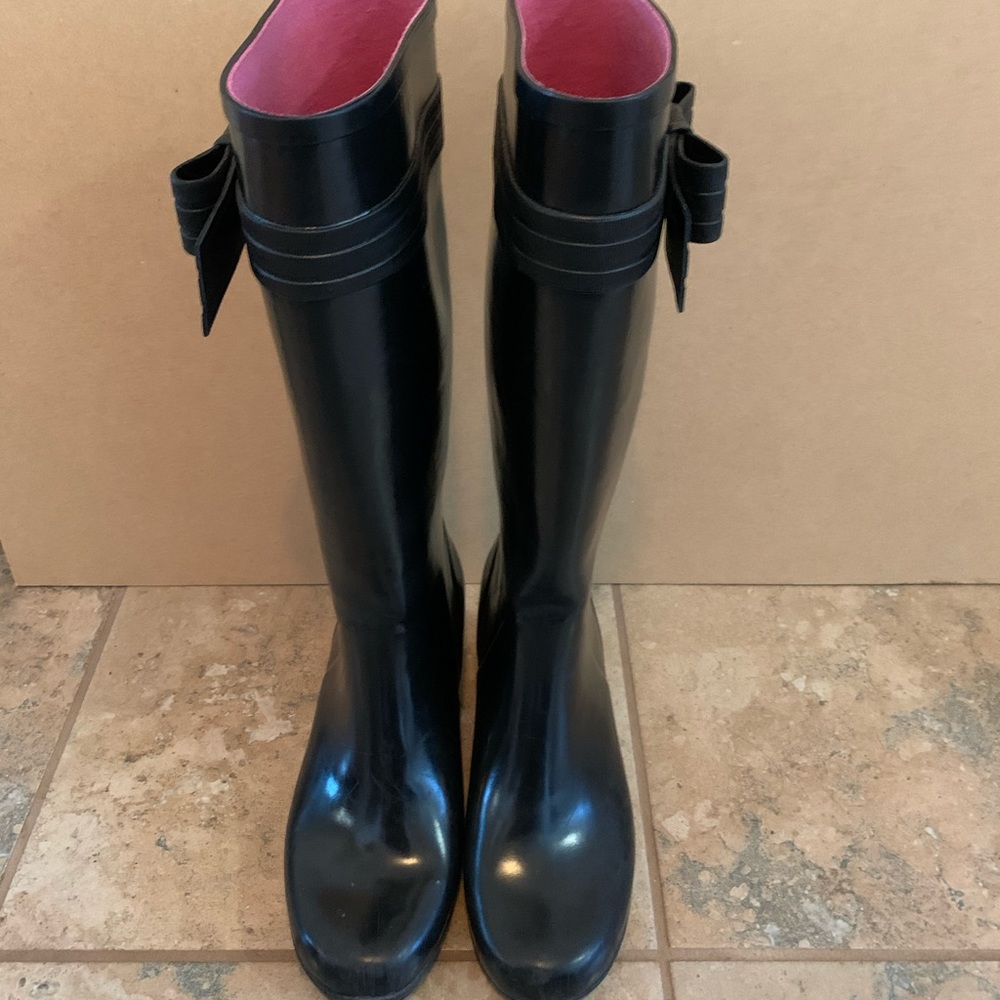 Kate Spade rubber boots, pre-owned